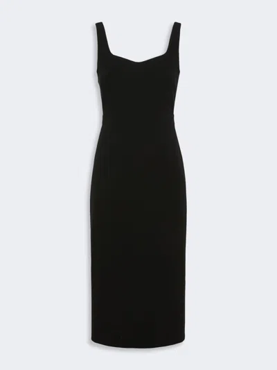 Max Mara Robe Princesse En Cady Technique In Black