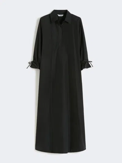 Max Mara Robe Surdimensionnée En Popeline De Coton In Black