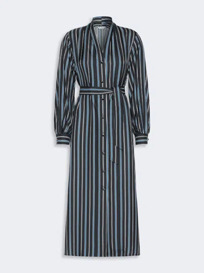 Max Mara Robe-chemise En Sergé Imprimé In Blue