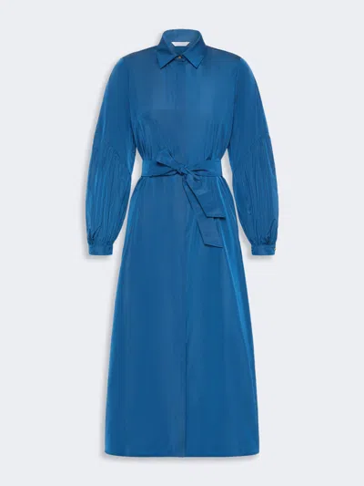 Max Mara Robe-chemise En Taffetas In Blue