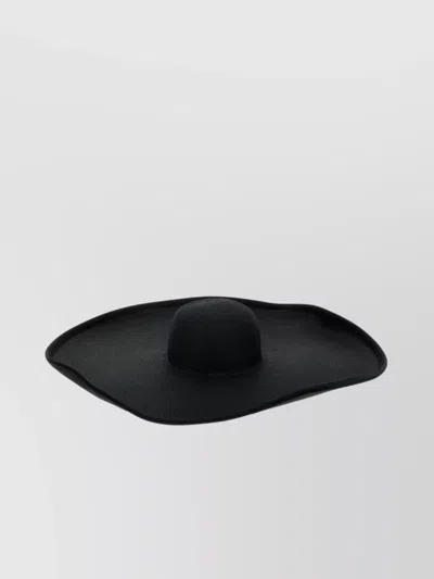 Max Mara 'robert' Wide Brim Structured Hat In Black
