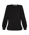 Max Mara Robina Crewneck Long-sleeved Shirt In Black