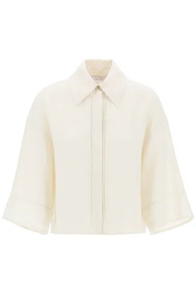 Max Mara Robinia Linen Shirt For In Bianco