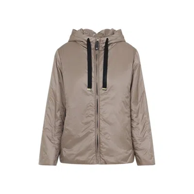 MAX MARA ROCCIA GREENH JACKET WITH ADJUSTABLE HOOD