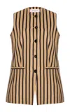 Max Mara Rodeo Linen-blend Blazer In Tan
