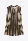 Max Mara Women's Rodeo Sleeveless Blazer Arena | Size 46 | 2511281012600004 In Beige