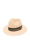 Max Mara Straw Hat With Grosgrain Ribbon Trim