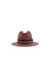 Max Mara Rodesia Straw Panama Hat In Red