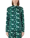 Max Mara Rodesia Silk Shirt In Green