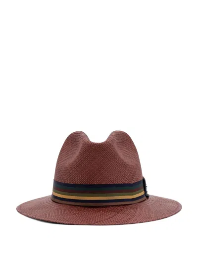 Max Mara Rodesia Straw Panama Hat In Brown