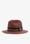 Max Mara Rodesia Straw Panama Hat In Brown