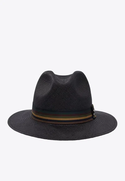 Max Mara Rodesia Striped Bucket Hat In Black