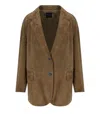 Max Mara Rolanda Beige Single-breasted Blazer In Brown