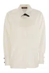 Max Mara Studio Roll Shirt White In Neutral