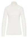 Max Mara Roll-neck Cashmere Sweater In White
