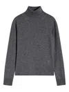 Max Mara Roll-neck Long-sleeve Jumper In Gray