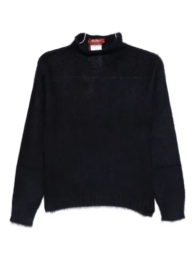 Max Mara Roll-neck Sweater In Black