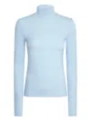 Max Mara Roll-neck Top In Blue