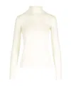 Max Mara Acume Virgin Wool Turtleneck Sweater In White
