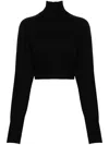 Max Mara Roll-neck Wool Jumper In Black