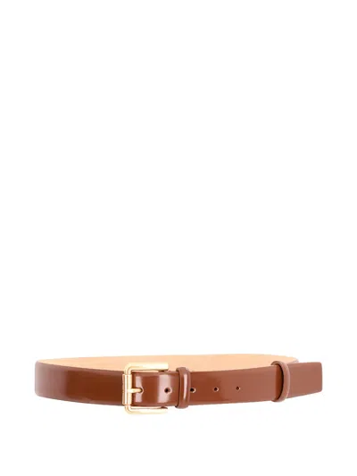Max Mara Roller-buckle Leather Belt