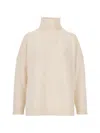 Max Mara Roll-neck Drop-shoulder Sweater In White