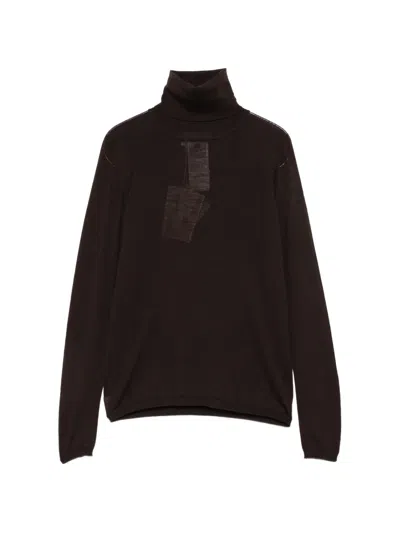 Max Mara Roll-neck Sweater In Brown