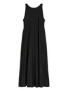 Max Mara Romea Sleeveless Tie-strap Midi Dress In Black