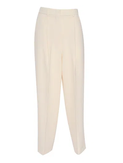 Max Mara Ronchi Ecru Long Trouser In White