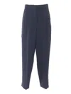 Max Mara Ronchi Navy Long Trouser In Blue