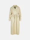 Max Mara 'ronco' Beige Linen Raincoat In Beige