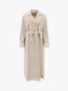 Max Mara Sand Linen Ronco Trench Coat