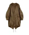 Max Mara Rope And Hooded Parker Coat In Green