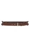 Max Mara Rope Loop Leather Belt In Brown