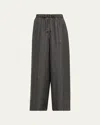 Max Mara Rope Pinstripe Wide-leg Pull-on Pants In Multi