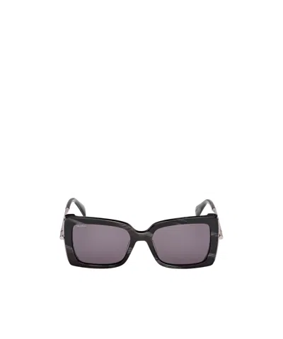 Max Mara Roquebrune Square Frame Sunglasses In Gray