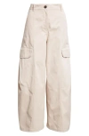 Max Mara Rosatea Ultrawide Leg Cargo Pants In Sand