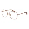 Max Mara Rose Gold Metal Glasses Women's (frames) In Gold