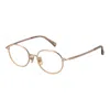Max Mara Rose Gold Metal Glasses Women's (frames) In Gold