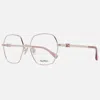 Max Mara Rose Gold Metal Glasses Women's (frames) In Gold