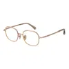 Max Mara Rose Gold Women Optical Frames In Gold