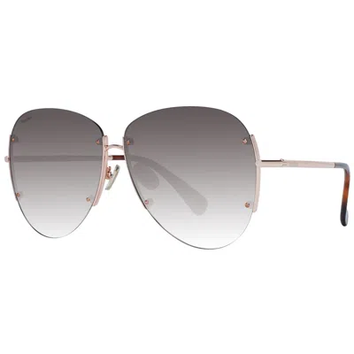 Max Mara Rose Gold Women Sunglasses In Silver