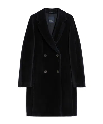 Max Mara 's  Roseto Double Breasted Coat In Black