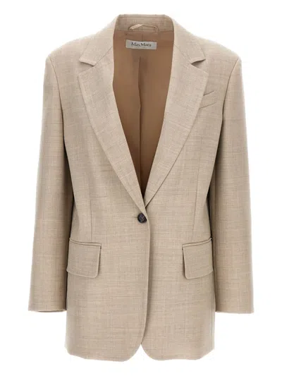 MAX MARA ROSI SINGLE-BREASTED FLAP-POCKET BLAZER