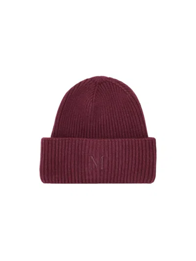 Max Mara Cappello Berretto In Burgundy