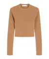 Max Mara Round-collar And Long-sleeved Sweater In Nude