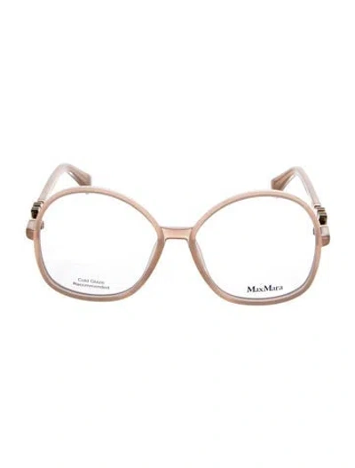 Pre-owned Max Mara Round Eyeglasses In Neutral