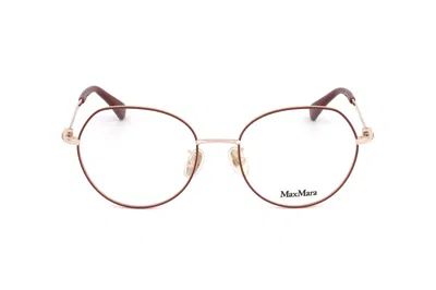 Max Mara Round Frame Glasses In White