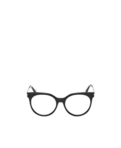 Max Mara Round Frame Glasses In Black
