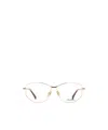 Max Mara Round Frame Glasses In Gold